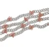 Nuovo Arrivato Big Heavy Women Cuban Catena Collana ghiacciata Bling 5a 12mm CZ Collane a farfalla cubana CZ