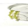 Natural Peridot Lace 925 Sterling Silver Gold Color Earrings Green Stone Sparkling August Birth Stone Earrings For Gift