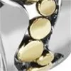 Rhinestone Inlay ringar med sidostäder Hål ut Dekorativ mönster Grön Blues Zircon Alloy Sapphire Ring Smycken Kvinnor Utsökt Fashion Hot 3 2ZJ M2