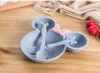 3PCS Słomka pszenna Zestaw stolika dla dzieci 039s Dania dla dzieci obiad Platos Platos Baby Feeding Bowl łyżka Fork25747640