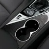 Carro esquerda unidade de fibra carbono copo água painel adesivo decorativo para infiniti q50 q602506258