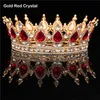 جولة الزفاف Tiaras و Crowns Crystals Headpeeds Vintage Royal Queen Women Pageant Prom Rhinestone Hair Fascinators Orna297n