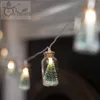 Chaîne de bouteille de pot en verre d'arbre avec 20 LED fonctionnant sur batterie pour la fête de mariage Guirlandes de Noël Deocration Y200603