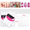 1824 folhas ponta francesa etiqueta do prego estêncil dicas guia redemoinhos manicure unhas arte decalques para franja diy sencil 3d estilo beleza t4500034