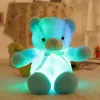 30 cm 50 cm Parlayan Dalfatlı Hayvan Led Yanıp Sönen Peluş Sevimli Işık Yukarı Coloful Teddy Bear Bebekler Oyuncak Çocuk Bebek Oyuncak Doğum Günü Tatil Hediye