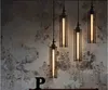 Retro järnflöjthänge lampor amerikansk stil restaurang ljuskrona belysning lampa industriell vind stil metall punk med glödlampa