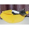 Divertente Banana Bed House Carino Accogliente Mat Letti Caldo Durevole Portatile Pet Basket Canile Cuscino per cani Forniture per gatti Multicolor 201201