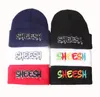 Fashion Sheesh Letter Beanies 3D Embroidery Warm Soft Knitted Hat Hiphop Bonnet Cap for four seasons Unisex8108416