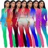 Frühling Herbst Zwei Stück Set Frauen Lange Sleeve Zipper Sportliche Jacken Und Leggings Hosen Passenden Sets Workout Stretchy Outfits1