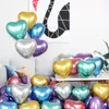 Hartvormige latex ballon 50 stks / zak 10 inch 2.2g metalen latex ballonnen bruiloft verjaardag valentijn festival party decoratie ballonnen