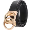 AA1112 n Automatic Men Genuine Leather Belt Classical Gold Sier Black Color Buckle Belts 110cm-130cm Male Strap