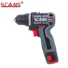 SCANS S120 Professional Tool 12V Brushless Motor Cordless 36N.m Trapano elettrico Avvitatore elettrico con 2 batterie e caricabatterie 201225