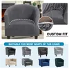 Plush Elastic Club Tub Couch Cover Single Seat Fauteuil Chair Cover Furniture Protector Slipcovers Sofa Covers for Living Room 201314J