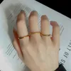 3pcs/set Titanium Steel Band Ring Fashion Jewelry Women's Ring Gold Plated Matte Rings for Women New Design