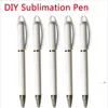 Sublimation Blank Ballpoint Pen White DIY Advertising Business Heat Transfer Printing Gel Pen RRA11359