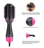 2 in 1 Electric heat air comb one step blow hair dryer round brush curlers crimper iron styling tools3440613