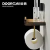 Dooroom Nordic черный ореховый орех из латунной деревянной туалетной бумаги Ванная комната T200425