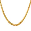 Uttalande smycken 18k gul guld fylld byzantinsk kedja halsband för män kvinnor mode tillbehör