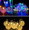 6.5M 30 LED boule de cristal chaîne à énergie solaire lumières LED fée lumière pour mariage fête de Noël Festival décoration intérieure extérieure avec boîte