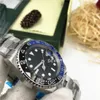 INS New Luxury Mens 선물 시계 딥 세라믹 베젤 스테인레스 스틸 시계 무브먼트 Mens Watch 가장 빠른 도착 글라이드 잠금 걸쇠 자동식 무브먼트