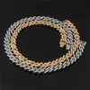 New Color 20mm Cuban Link Chains Necklace Fashion Hiphop Jewelry 3 Row Rhinestones Iced Out Necklaces For Men T2001137135646