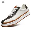 New men's casual shoes high quality cowhide flat shoe bold metal accessories men's and women's daily shoes P4