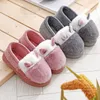 35-40 4 Colori Donne Casa Per Il Tempo Libero Accoglienti Scarpe Antiscivolo Indoor Caldo Carino Orecchie di Coniglio Pantofole Da Letto In Cotone Y1120