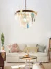 Candelabro nórdico creativo de cristal de color caramelo para sala de estar, comedor, habitación de niños, candelabro de asta americana