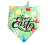 Easter Dog Apparel Bandana Medium Large Dogs Triangle Bibs with Easter-Eggs and Rabbit Star Printing Easter-Dog Kerchief