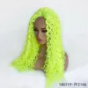 180719-TF2106 Green Synthetic Lace-frontal Wig Simulation Human Hair Lace Front Wigs 14~26 inches Perruques de cheveux humains