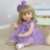 US Stock stock da 22 pollici in silicone in vinile simulazione bambola carina ragazza bambola con ciuccio cuscino bottiglia infermieristica 4 stili regali per ragazza