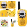 / Set Crianças Brinquedos 22 Canal Walkie Talkies Dois Way Radio UHF Long Range Transceptor Handheld Crianças Presente LJ201105