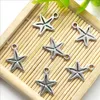 Lot 100pcs Starfish sea star Antique Silver Charms Pendants For Jewelry Making Bracelet Necklace Earrings 13*18mm DH0850