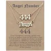 Numéro d'ange Collier pendentif Collier en couches Carte de souhaits 000 1111 111 222 333 444 555 666 777 888 Numerology Lucky BFF Friendship 8961198