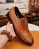 Designer 18SS Scarpe da uomo Fare in pelle autentica Scarpe formali per le brogue da festa da uomo Oxfords Scarpe Derby Zapatos Hombre