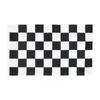 High Quality 3*5FT 90cm*150cm Double Stitched Black White Square Checkered Racing Car Flag for Decoration DHL FEDEX Free