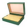 Y Rolexables Luxury Watch Mens Watch Box Caseオリジナル内側の外側の女性時計アクセサリーMEN WURSTWATCH GREEN BOXEX BOOKLET 2227