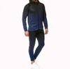 Hot plus size 4XL Causal designer zipper autumn sports suit sportman jogging men's workout Gym training tight tracksuit tops+pants