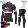 Inverno Equipe Liv Ciclismo Jersey Mulheres Manga Longa Thermal Fleece Bike Camisa Bib Calças Definir Aquecedor Bicicleta Roupas Mujer Ropa Ciclismo Y210201