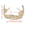 Hårtillbehör europeiska grekiska gudinnor pannband metallguld lämnar grenen kronband bröllop tiara9806918