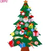 Qifu 3D DIY Felt Choinka Dekoracje Christmas do domu Dekoracja choinki świąteczne Prezenty Rok Navidad Noel 201203