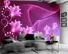 モダンな壁画3D壁紙繊細な花ピンクの弾兵師3 d壁紙カスタム3D写真の壁紙の家の装飾