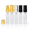 1000 teile/los Mini Spray flasche 5 ml Glas Parfüm Fläschchen Mit Schwarz Gold Silber Kappe Leere Parfüm Probe Flaschen