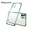 Étuis transparents en TPU galvanisé résistant aux chocs pour iPhone 15 14 13 12 11 Pro Max iPhone 15 Plus housse de protection complète