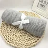 Baby Blanket Cotton Crochet Newborn Baby Blankets Cellular Blanket Autumn Candy Color Casual Sleeping Bed Supplies Hole Wrap LJ201014