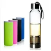 Reizen Mokken Glas Waterfles BPA Gratis hoge temperatuurbestendige sport met theefilter infuser nylon mouw