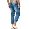 2021 Spring New Maré Jeans de carga masculina Moda vários bolsos Jean Man Hom