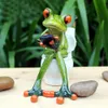 Harz-Frosch-Figur, dekorative Tierstatue, Dekoration, Ornament für Tisch, Schreibtisch, Heimbüro, Dekoration, Sammlerstück, Weihnachtsgeschenke 201569557