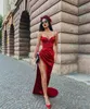 Red Satin Silk Ruffles Photo Strzelanie szaty Ilusion Women Party Sukienka wieczorowa Sukienka do prysznic Nightrobes Custom Made