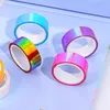 1PC 15mm 5m Laser Glitter Washi Tape Candy Colors Decorative Adhesive Masking Tapes For Scrapbooking Albums Stationery Tape